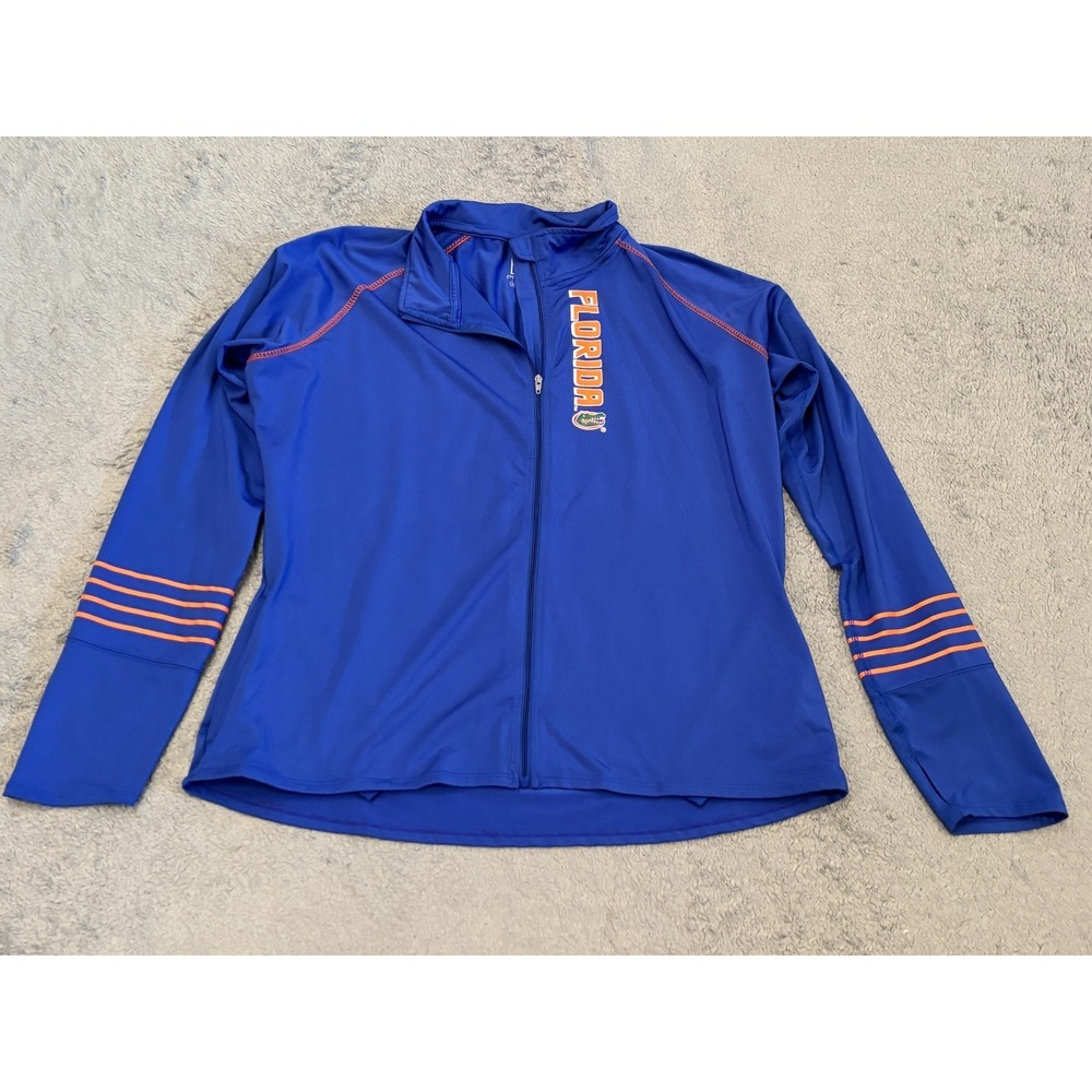 Florida Gators Full Zip Track Jacket Womens 2XL XXL Blue Pro Edge Football